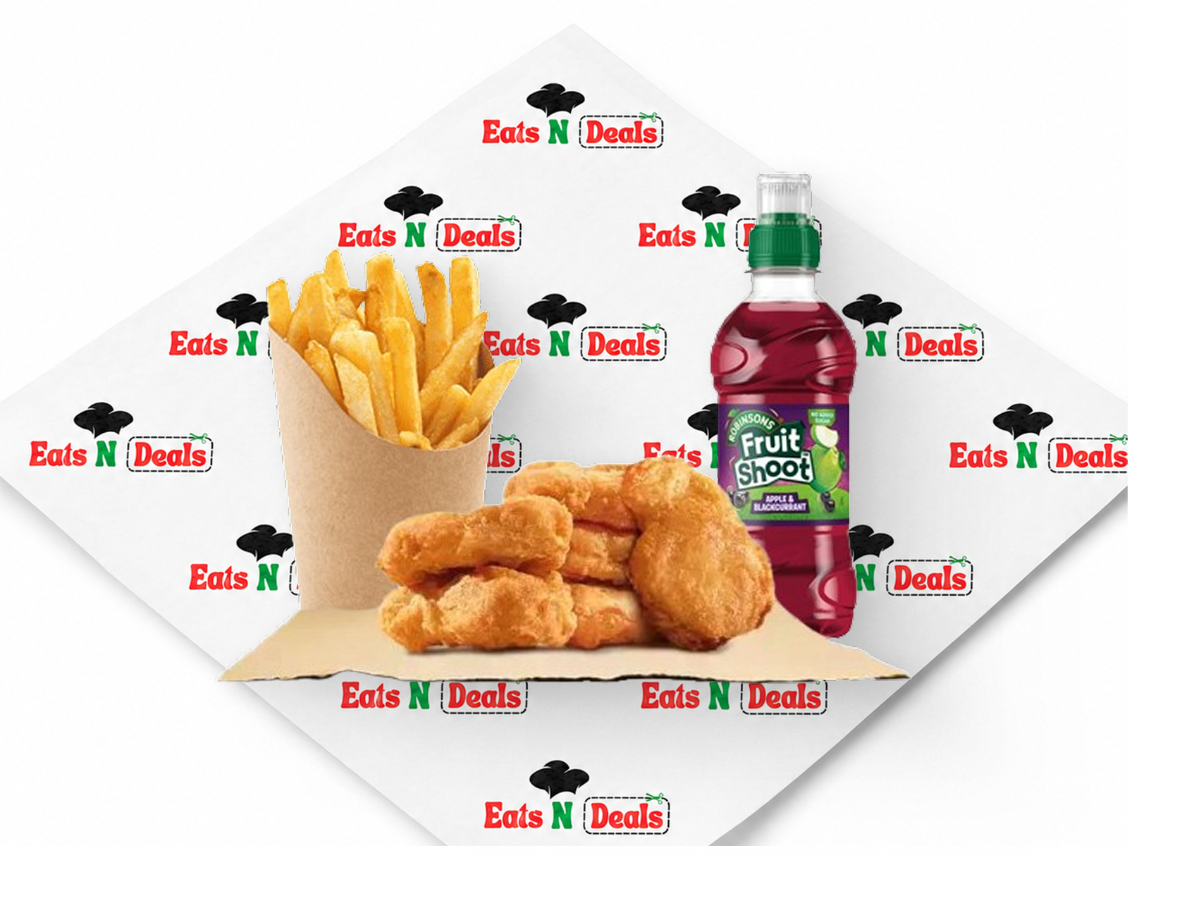 5pc Chicken Nuggets Chips & Fruit Shoot 